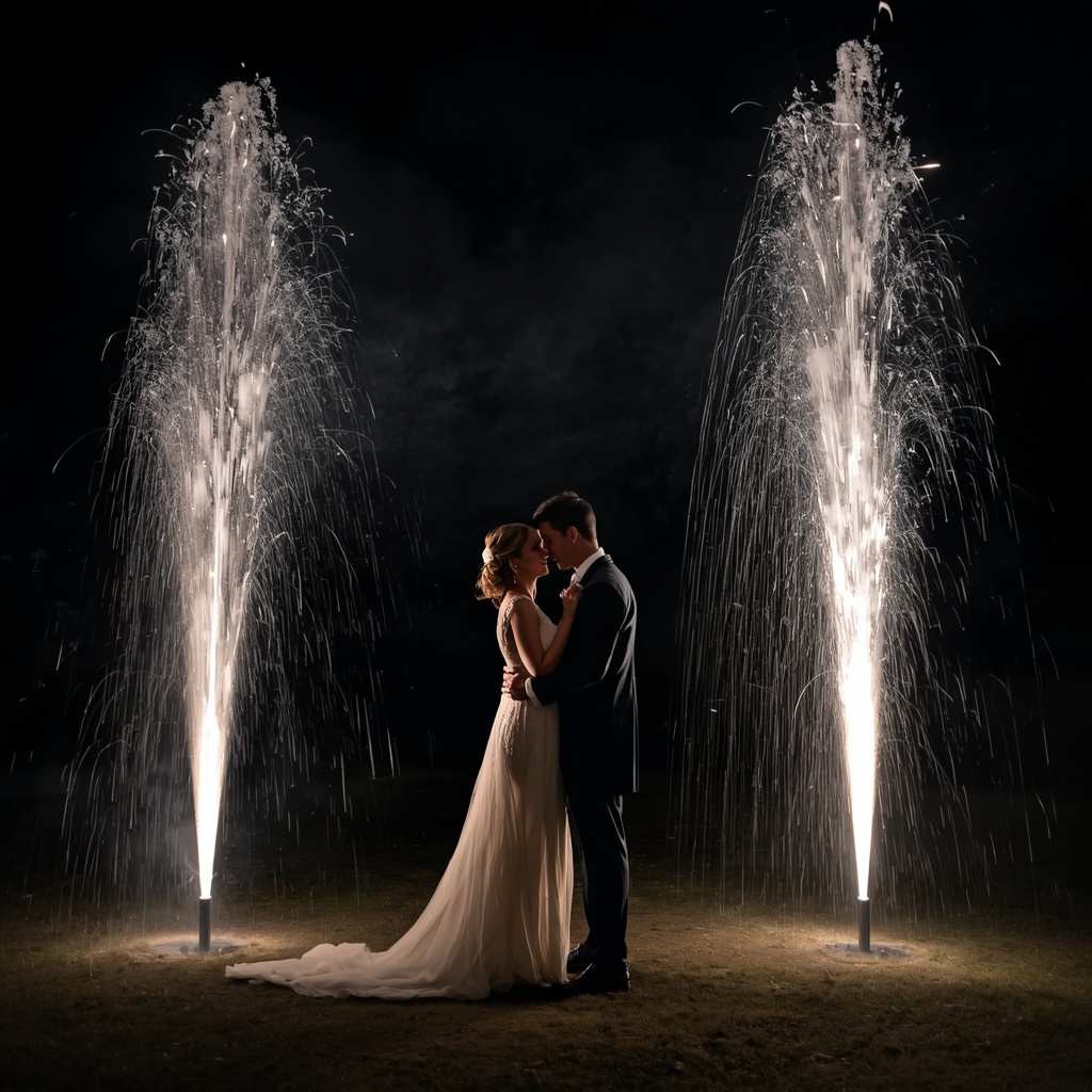 Cold spark effects wedding