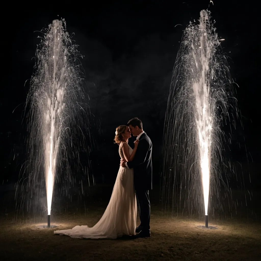 Cold spark effects wedding